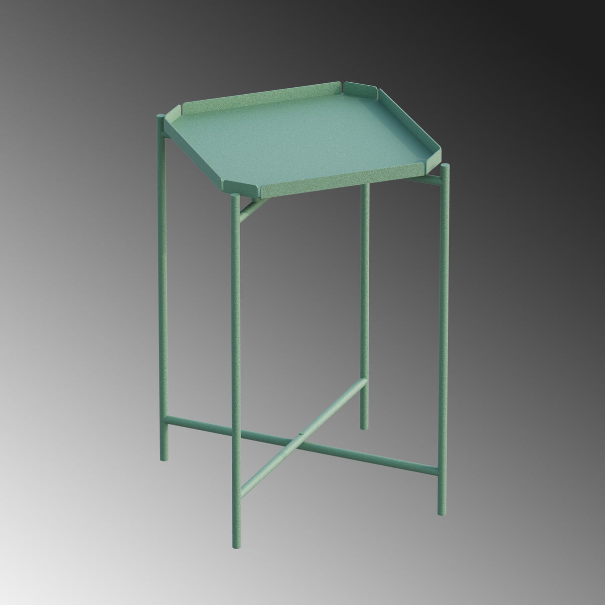 Măsuță de cafea Shb-008-D, Verde, 46x46x56 cm
