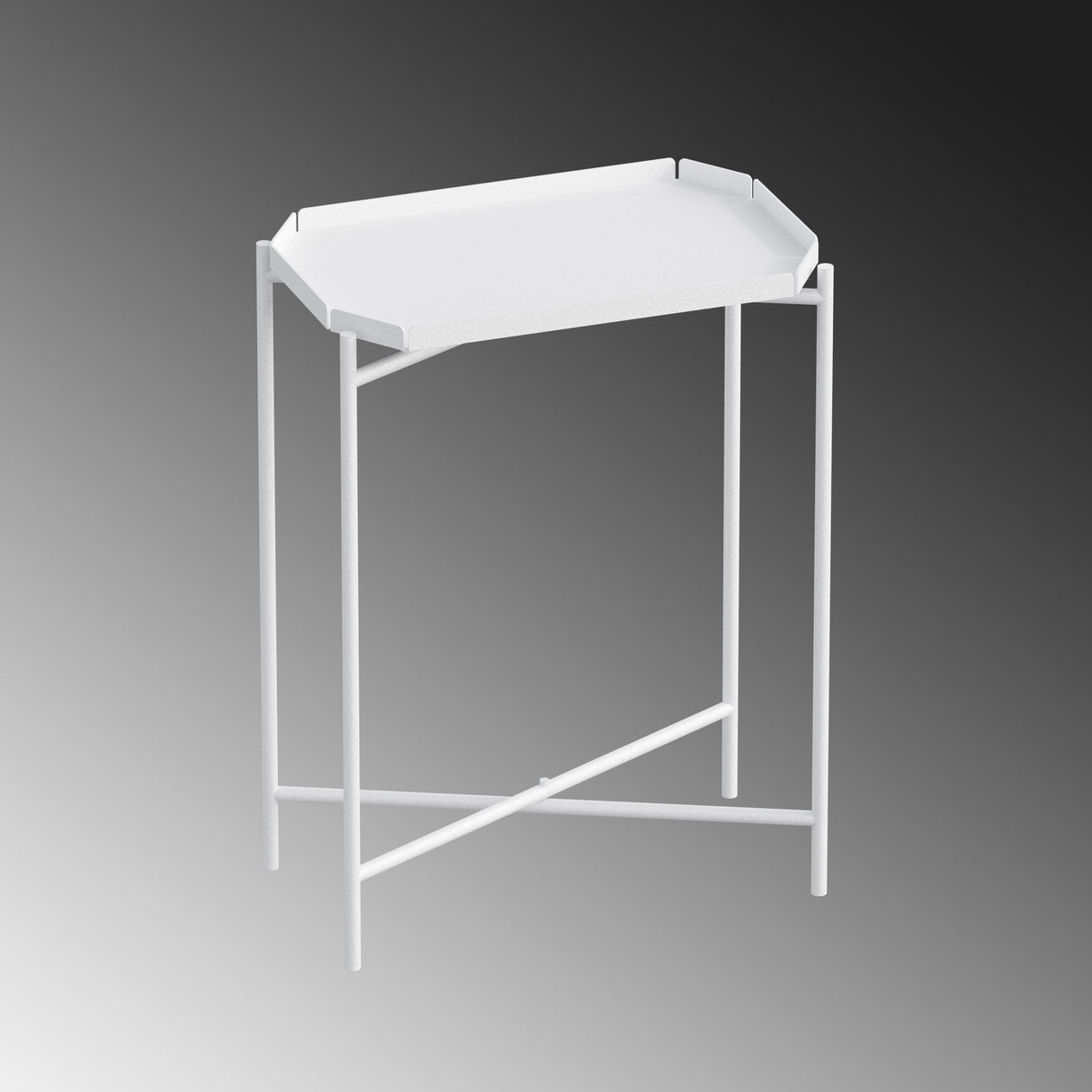 Măsuță de cafea Shb-009-B, Alb, 26x40x56 cm