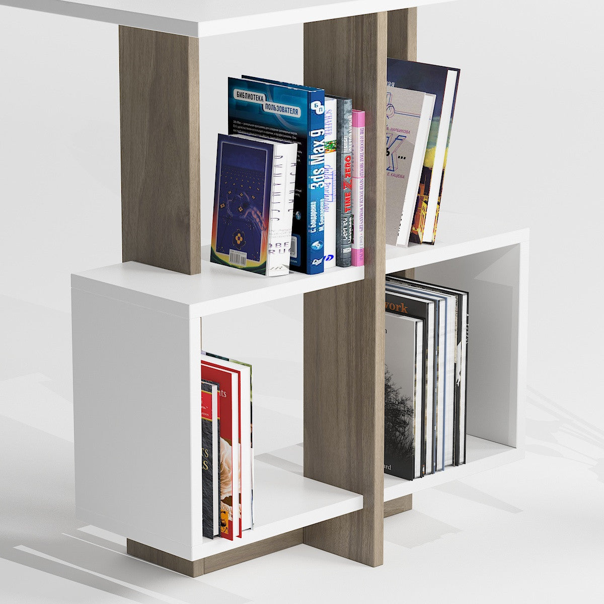 Birou Lagomood Side, Diverse culori, 120x60x73 cm - Nuc - Alb | SKU: 492LGM1117 | Birou Lagomood Side, 120x60x73 cm, varianta Nuc - Alb, produs pentru amenajarea locuinței, disponibil online în România la CasaMob