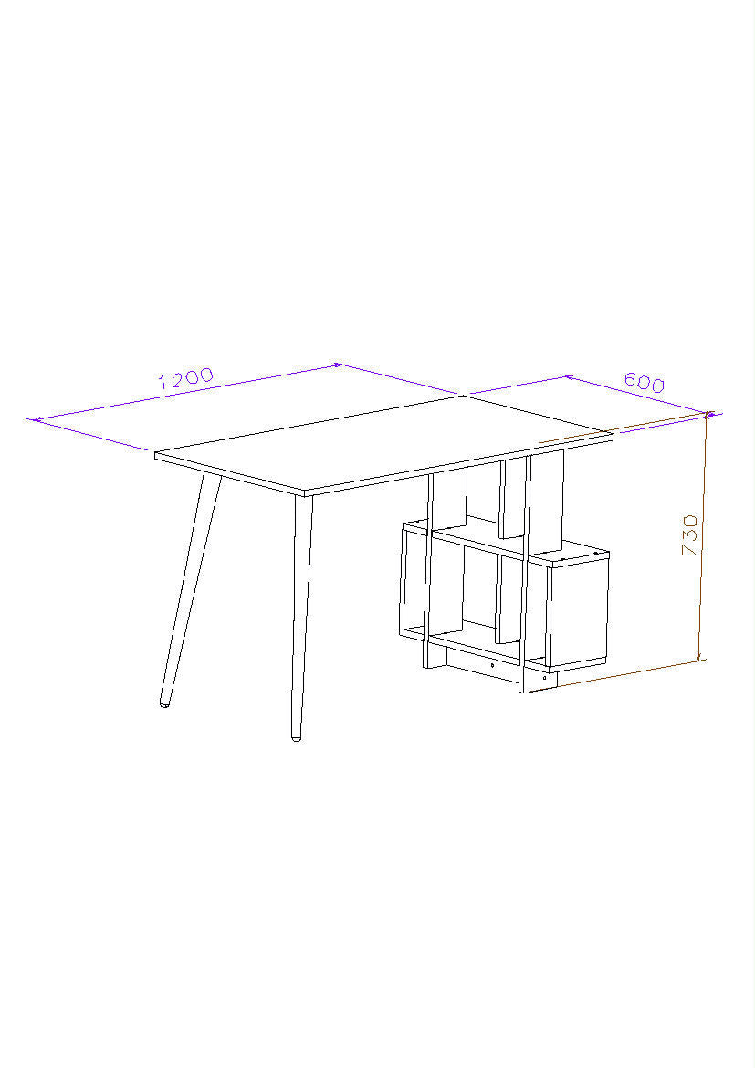 Birou Lagomood Side, Diverse culori, 120x60x73 cm - Antracit - Nuc | SKU: 492LGM1119 | Birou Lagomood Side, 120x60x73 cm, varianta Antracit - Nuc, produs pentru amenajarea locuinței, disponibil online în România la CasaMob