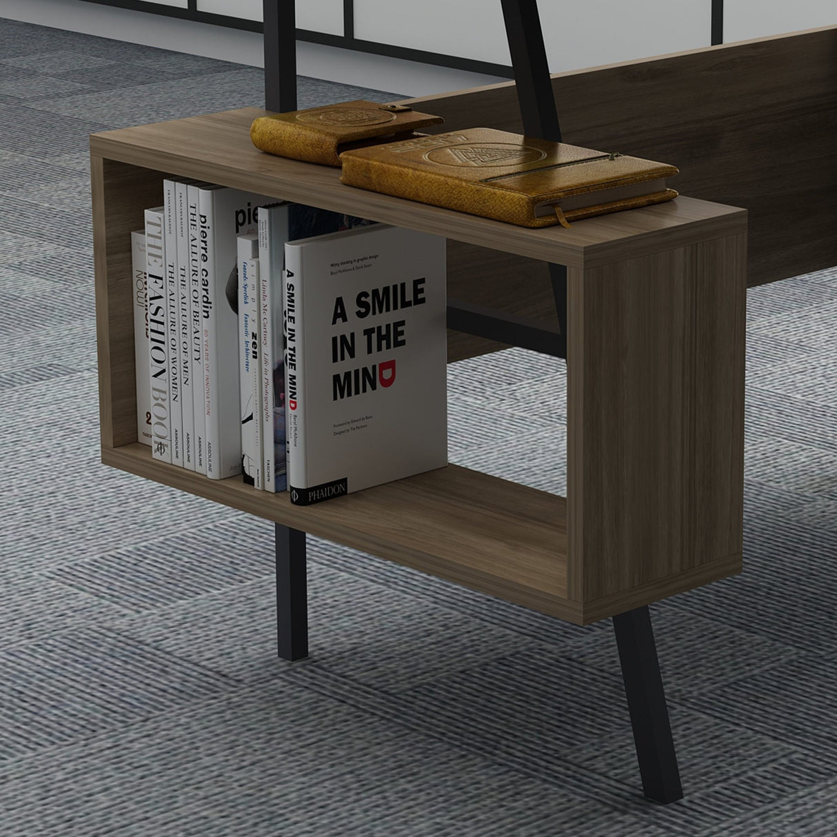Birou Irony, Diverse culori, 120x60x74 cm - Antracit - Nuc | SKU: 492LGM1172 | Birou Irony, 120x60x74 cm, varianta Antracit - Nuc, produs pentru amenajarea locuinței, disponibil online în România la CasaMob