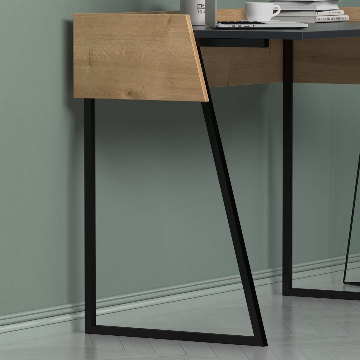 Birou Rone, Diverse culori, 104x57x78 cm - Antracit - Stejar | SKU: 492LGM1175 | Birou Rone, 104x57x78 cm, varianta Antracit - Stejar, produs pentru amenajarea locuinței, disponibil online în România la CasaMob