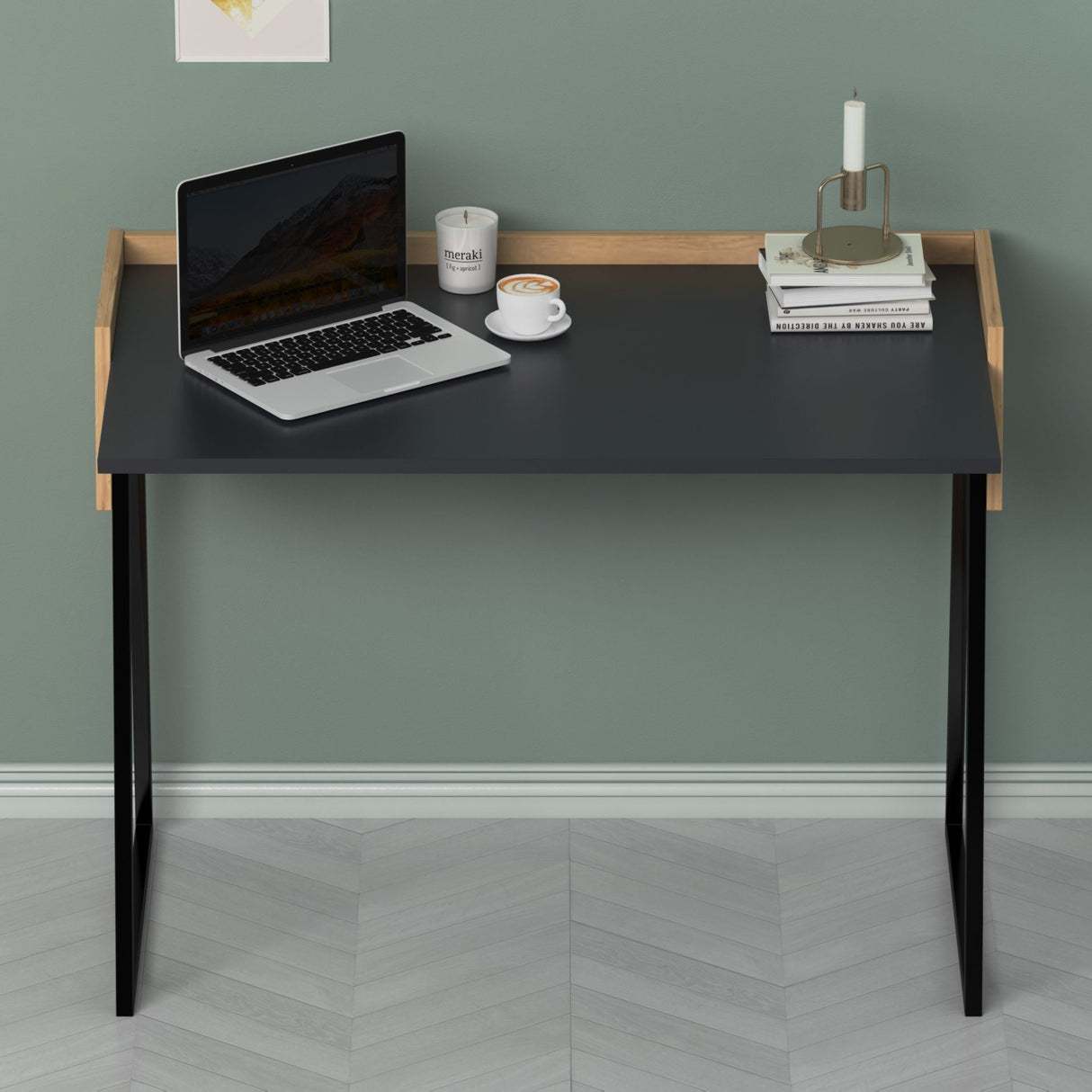 Birou Rone, Diverse culori, 104x57x78 cm - Antracit - Stejar | SKU: 492LGM1175 | Birou Rone, 104x57x78 cm, varianta Antracit - Stejar, produs pentru amenajarea locuinței, disponibil online în România la CasaMob