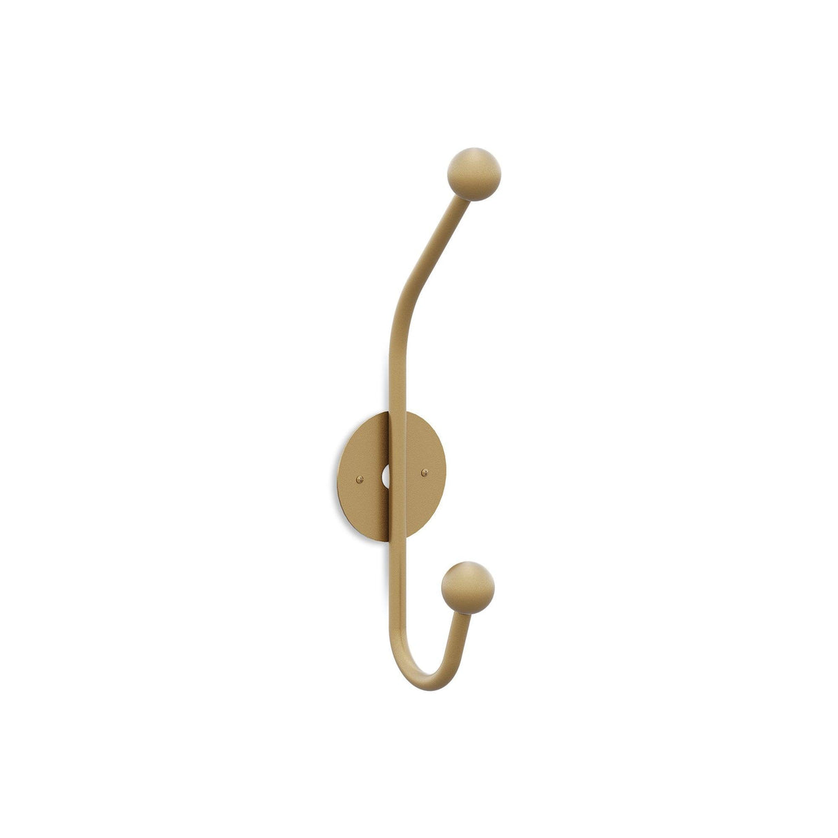 Cuier de hol metalic Metal Wall Hook Rustic 3, Aur, 6x9 cm