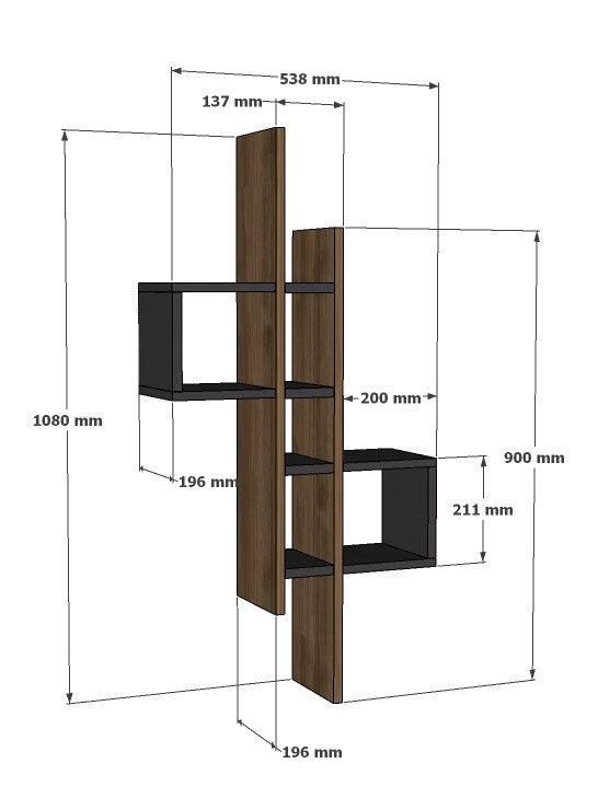 Raft de perete Emag 8 Rafturi, 54 x 108 x 20 cm - Alb, SKU 495SSE1110