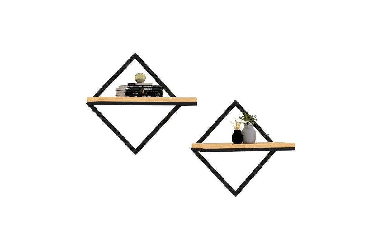Raft de perete Sezo, 2 piese (diverse dimensiuni) - Stejar, SKU 495SSE1123