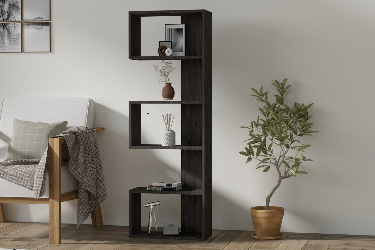 Bibliotecă Nebu, Diverse culori - Antracit | SKU: 495SSE1222 | Bibliotecă Nebu, varianta Antracit, produs pentru amenajarea locuinței, disponibil online în România la CasaMob