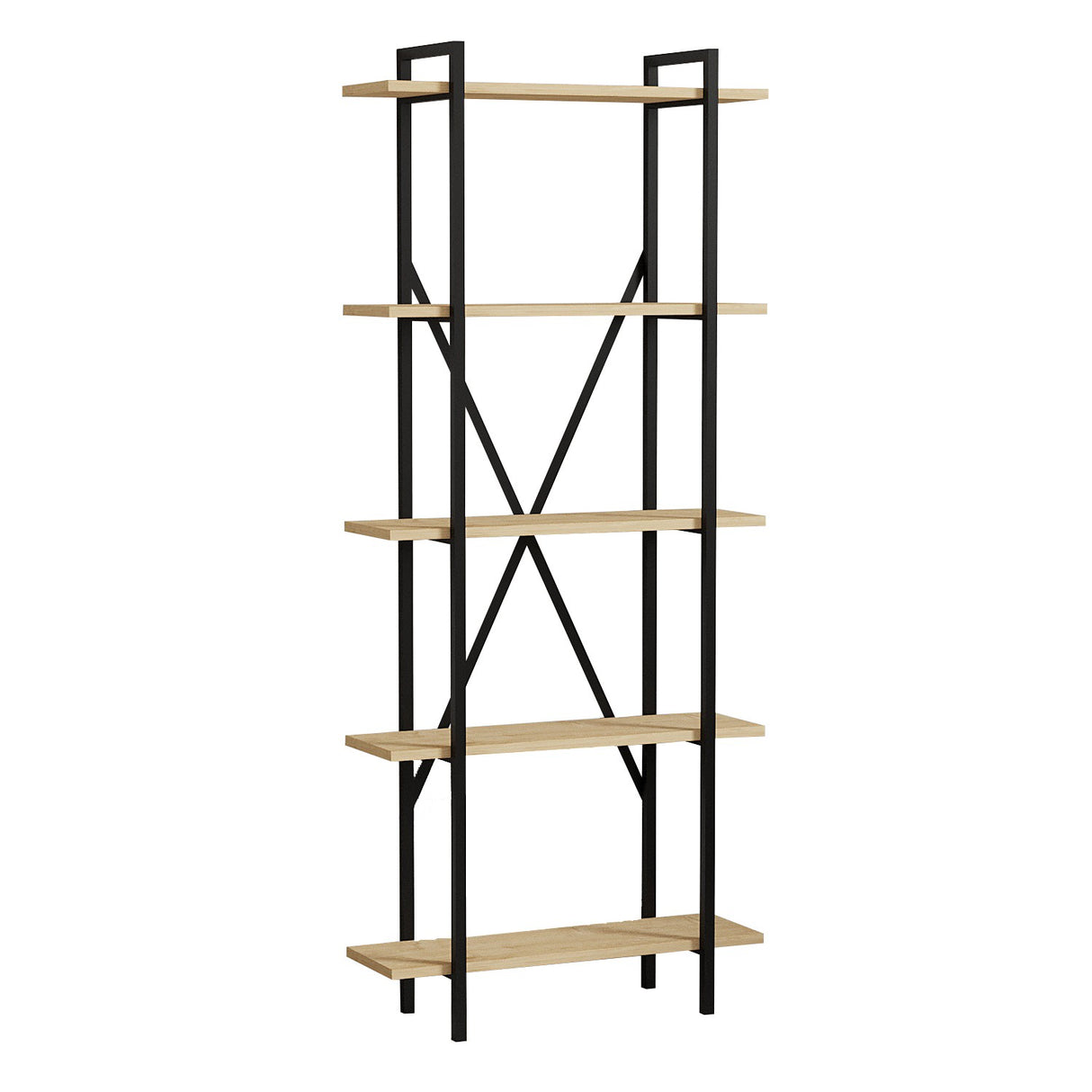 Bibliotecă Kinder, Diverse culori, 72x25x170 cm - Stejar - Negru | SKU: 495SSE1223 | Bibliotecă Kinder, 72x25x170 cm, varianta Stejar - Negru, produs pentru amenajarea locuinței, disponibil online în România la CasaMob