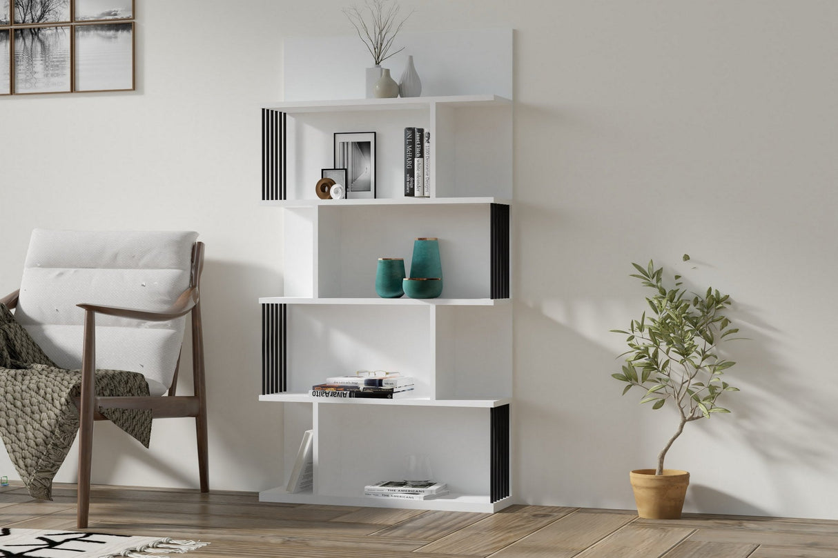 Bibliotecă Alex, Diverse culori, 80x22x160 cm - Alb | SKU: 495SSE1229 | Bibliotecă Alex, 80x22x160 cm, varianta Alb, produs pentru amenajarea locuinței, disponibil online în România la CasaMob