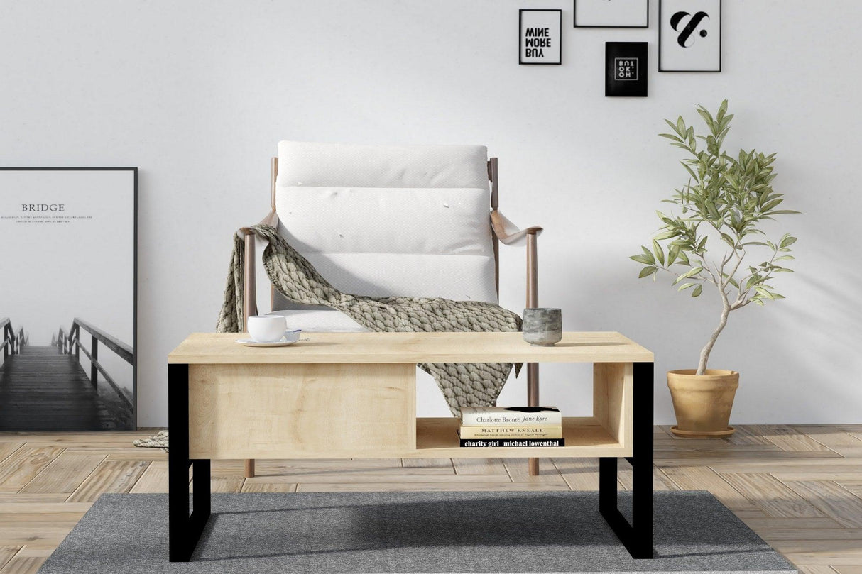 Măsuță de cafea Devon Orta, Diverse culori, Diverse dimensiuni - Stejar safir - 100x44x60 cm | SKU: 495SSE1302 | Măsuță de cafea Devon Orta, varianta Stejar safir - 100x44x60 cm, produs pentru amenajarea locuinței, disponibil online în România la CasaMob