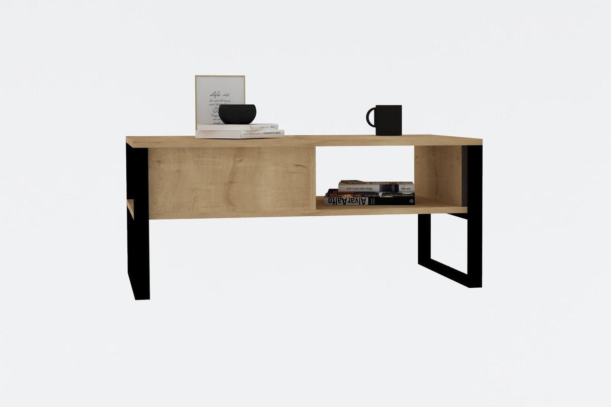 Măsuță de cafea Devon Orta, Diverse culori, Diverse dimensiuni - Stejar safir - 100x44x60 cm | SKU: 495SSE1302 | Măsuță de cafea Devon Orta, varianta Stejar safir - 100x44x60 cm, produs pentru amenajarea locuinței, disponibil online în România la CasaMob