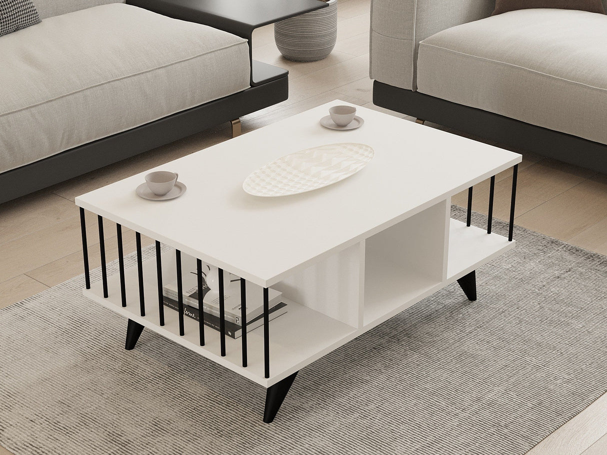 Măsuță de cafea Bert, Diverse culori, 90x60x40 cm - Alb | SKU: 495SSE1322 | Măsuță de cafea Bert, 90x60x40 cm, varianta Alb, produs pentru amenajarea locuinței, disponibil online în România la CasaMob
