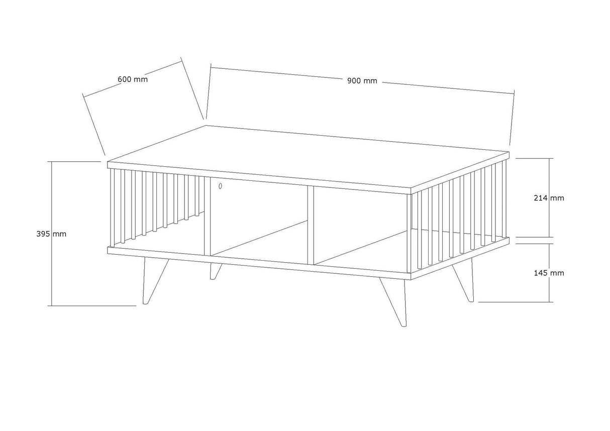 Măsuță de cafea Bert, Diverse culori, 90x60x40 cm - Nuc | SKU: 495SSE1325 | Măsuță de cafea Bert, 90x60x40 cm, varianta Nuc, produs pentru amenajarea locuinței, disponibil online în România la CasaMob