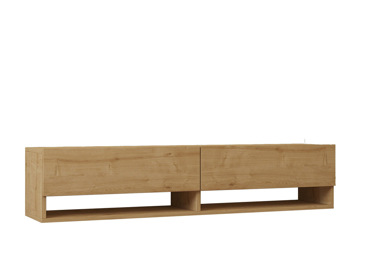 Comodă TV Arges, Diverse culori, 141x30x31 cm - Stejar safir | SKU: 495SSE1604 | Comodă TV Arges, 141x30x31 cm, varianta Stejar safir, produs pentru amenajarea locuinței, disponibil online în România la CasaMob