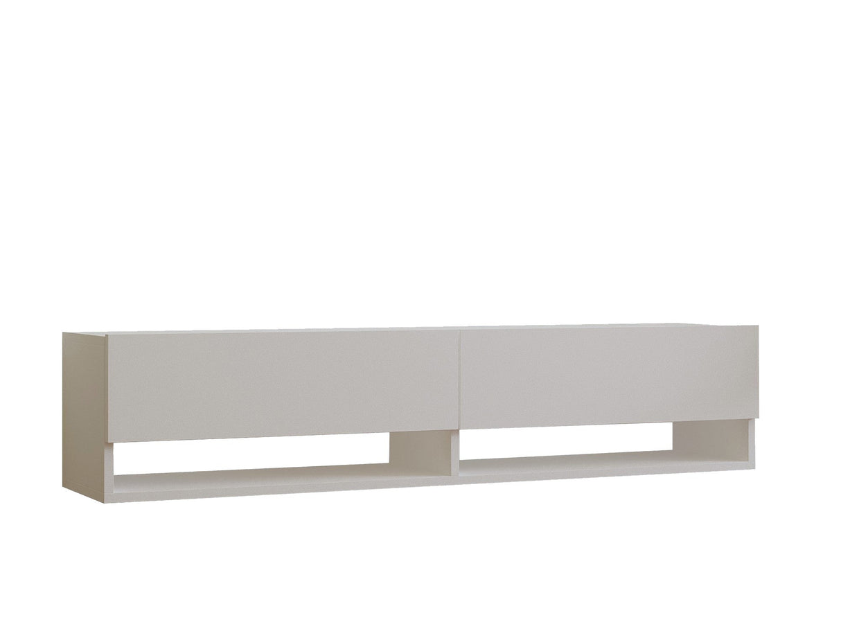 Comodă TV Arges, Diverse culori, 141x30x31 cm - Alb | SKU: 495SSE1605 | Comodă TV Arges, 141x30x31 cm, varianta Alb, produs pentru amenajarea locuinței, disponibil online în România la CasaMob