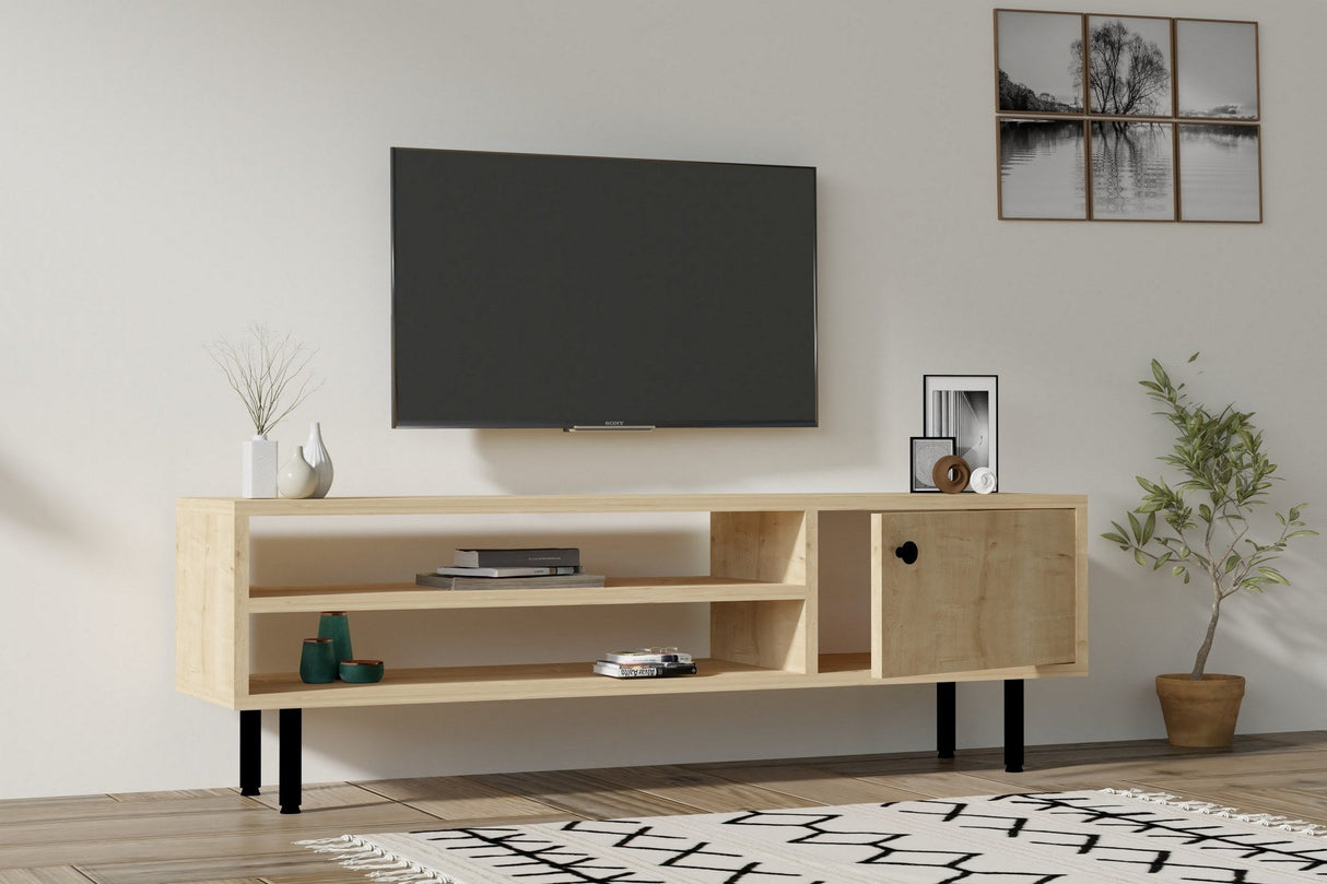 Comodă TV Avila, Diverse culori, 120x30x38 cm - Stejar safir | SKU: 495SSE1608 | Comodă TV Avila, 120x30x38 cm, varianta Stejar safir, produs pentru amenajarea locuinței, disponibil online în România la CasaMob