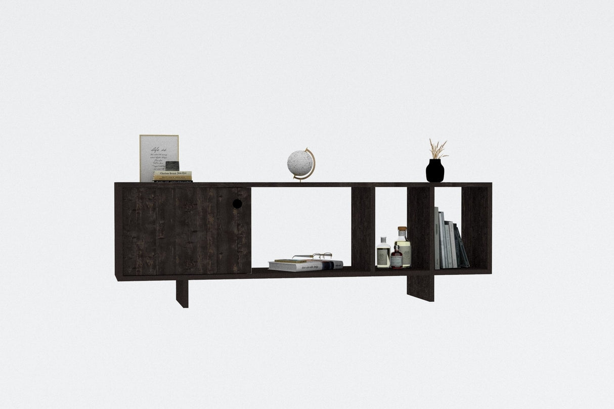 Comodă TV Folsom, Diverse culori, 140x29x45 cm - Antracit | SKU: 495SSE1613 | Comodă TV Folsom, 140x29x45 cm, varianta Antracit, produs pentru amenajarea locuinței, disponibil online în România la CasaMob