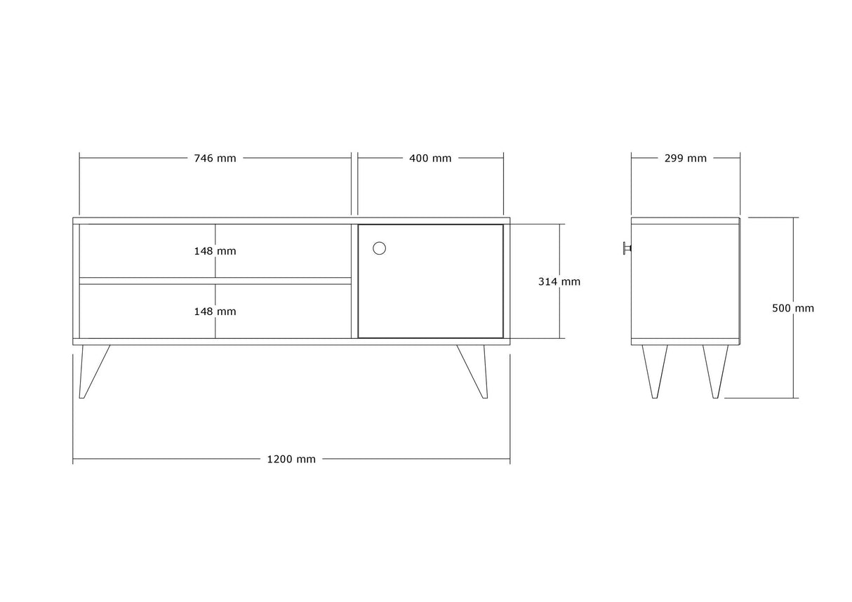 Comodă TV Jena, Diverse culori, 120x29x50 cm - Antracit | SKU: 495SSE1617 | Comodă TV Jena, 120x29x50 cm, varianta Antracit, produs pentru amenajarea locuinței, disponibil online în România la CasaMob