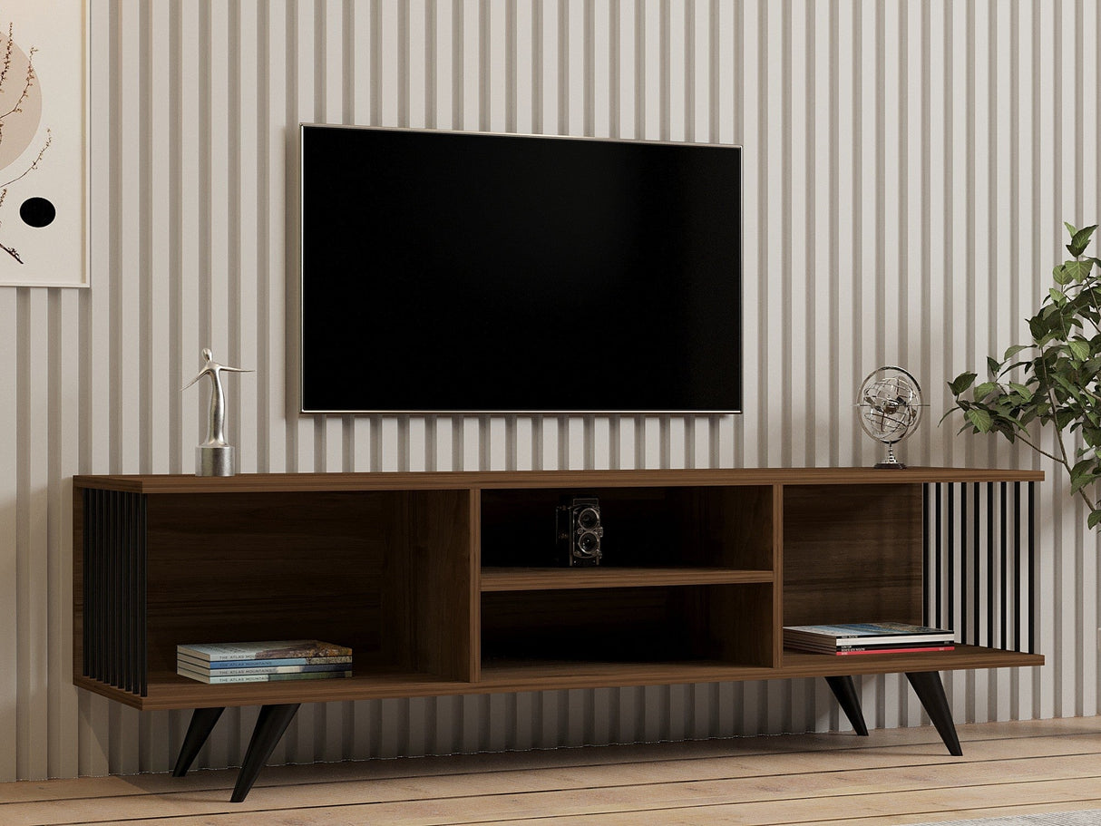 Comodă TV Josef, Diverse culori, 160x40x49 cm - Nuc | SKU: 495SSE1627 | Comodă TV Josef, 160x40x49 cm, varianta Nuc, produs pentru amenajarea locuinței, disponibil online în România la CasaMob