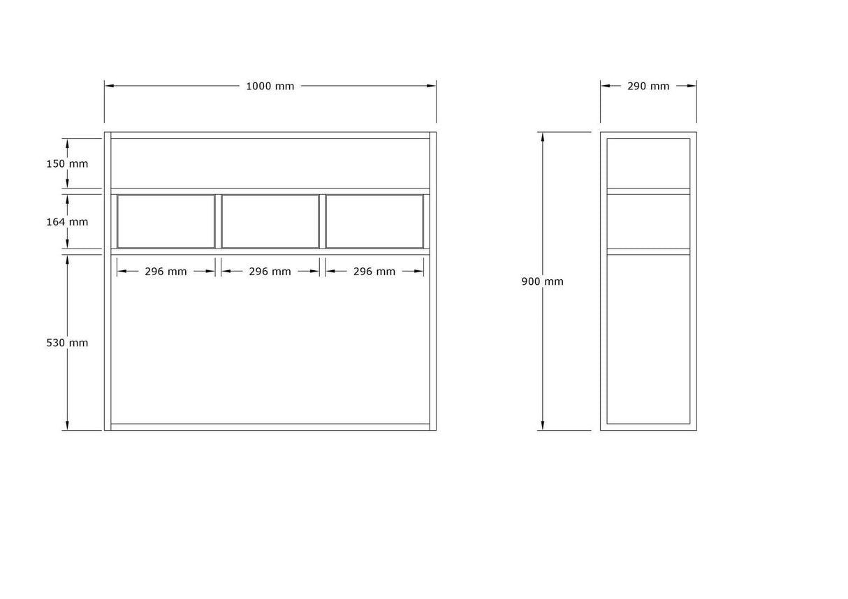 Consola Guarda - White, Alb, 100x29x90 cm