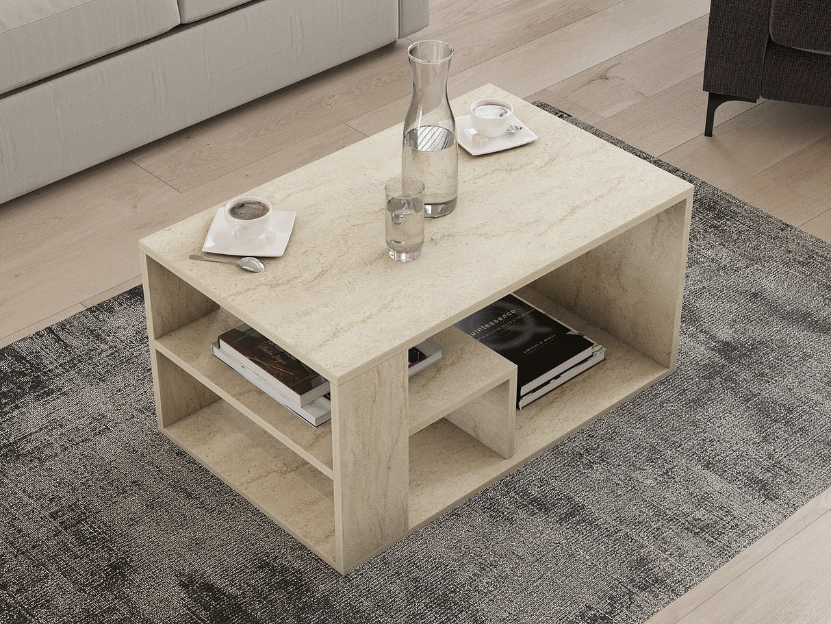 Măsuță de cafea Eros, Diverse culori, Diverse dimensiuni - Travertin - 80x40x50 cm | SKU: 495SSE2111 | Măsuță de cafea Eros, varianta Travertin - 80x40x50 cm, produs pentru amenajarea locuinței, disponibil online în România la CasaMob