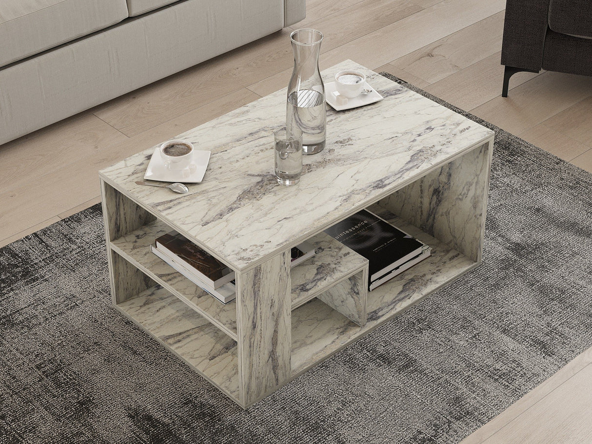 Măsuță de cafea Eros, Diverse culori, Diverse dimensiuni - Freesia marble - 80x50x40 cm | SKU: 495SSE2110 | Măsuță de cafea Eros, varianta Freesia marble - 80x50x40 cm, produs pentru amenajarea locuinței, disponibil online în România la CasaMob