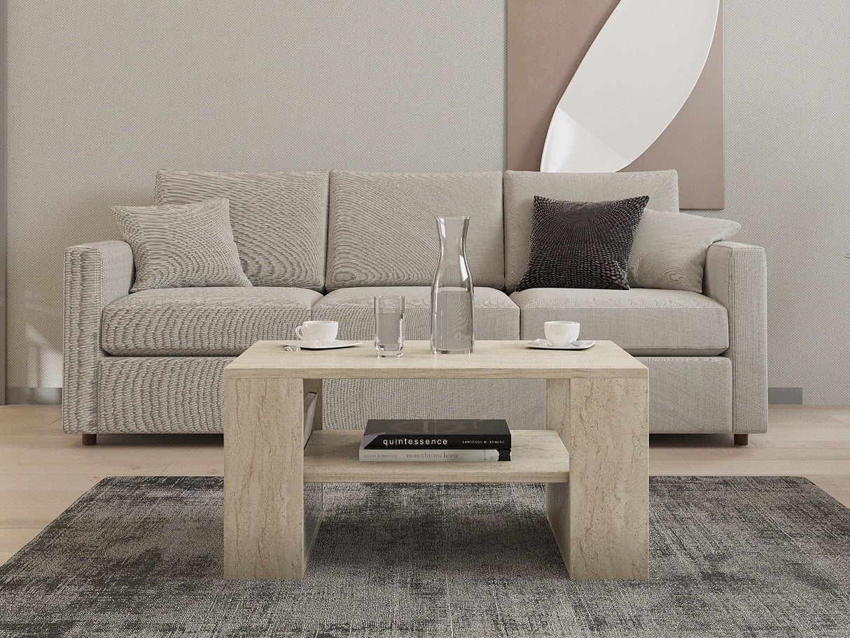Măsuță de cafea Iris, Diverse culori, 80x50x40 cm - Travertin | SKU: 495SSE2113 | Măsuță de cafea Iris, 80x50x40 cm, varianta Travertin, produs pentru amenajarea locuinței, disponibil online în România la CasaMob