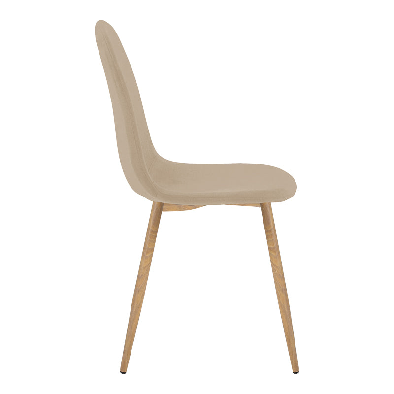 Scaun Bella, Stofă, picioare metalice cu finisaj natural, Diverse culori, 44x55x85 cm - Bej | SKU: 499-000017 | Scaun Bella, Stofă, picioare metalice cu finisaj natural, 44x55x85 cm, varianta Bej, produs pentru amenajarea locuinței, disponibil online în România la CasaMob