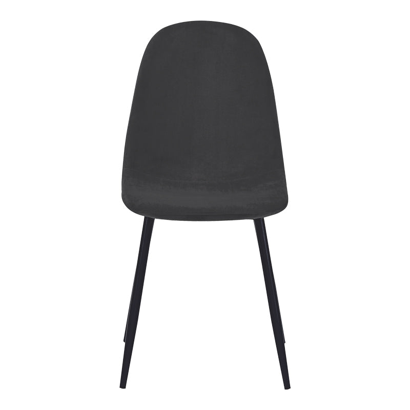Scaun Bella, Catifea, picioare metalice negre, Diverse culori, 44x55x85 cm - Negru | SKU: 499-000023 | Scaun Bella, Catifea, picioare metalice negre, 44x55x85 cm, varianta Negru, produs pentru amenajarea locuinței, disponibil online în România la CasaMob