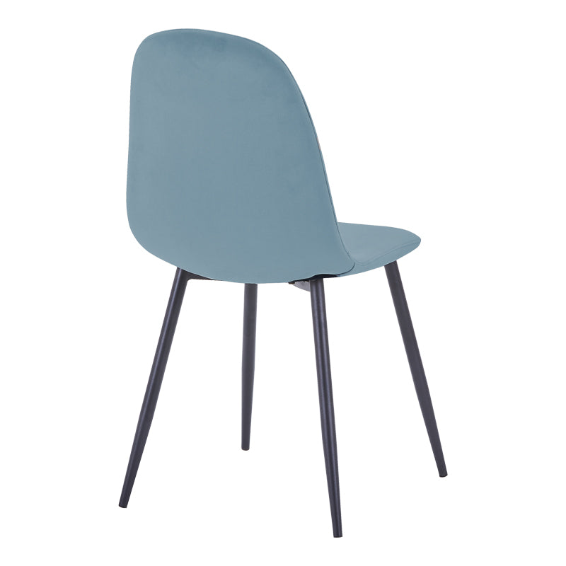 Scaun Bella, Catifea, picioare metalice negre, Diverse culori, 44x55x85 cm - Albastru | SKU: 499-000024 | Scaun Bella, Catifea, picioare metalice negre, 44x55x85 cm, varianta Albastru, produs pentru amenajarea locuinței, disponibil online în România la CasaMob