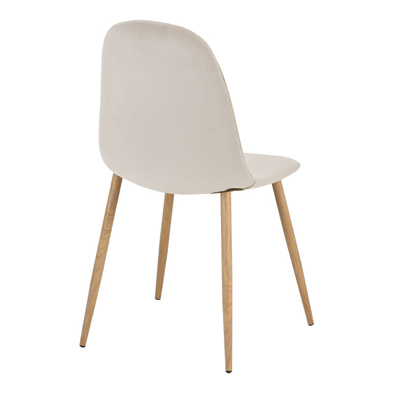 Scaun Bella, Catifea, picioare metalice cu finisaj natural, Diverse culori, 44x55x85 cm - Bej | SKU: 499-000025 | Scaun Bella, Catifea, picioare metalice cu finisaj natural, 44x55x85 cm, varianta Bej, produs pentru amenajarea locuinței, disponibil online în România la CasaMob