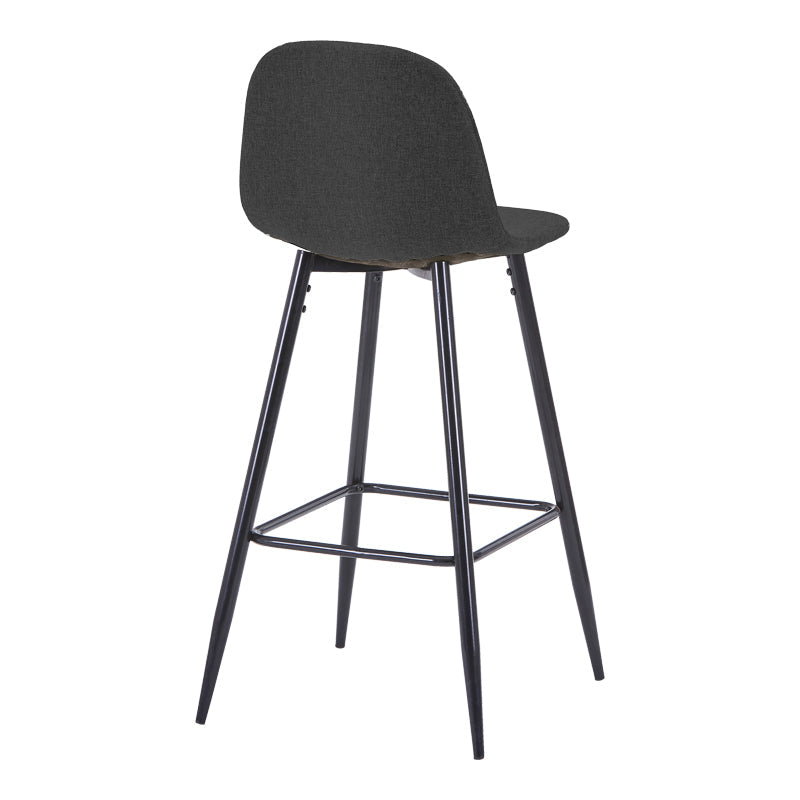 Scaun de bar Bella, Stofă, picioare metalice negre, Diverse culori, 42x49x98 cm - Antracit | SKU: 499-000028 | Scaun de bar Bella, Stofă, picioare metalice negre, 42x49x98 cm, varianta Antracit, produs pentru amenajarea locuinței, disponibil online în România la CasaMob