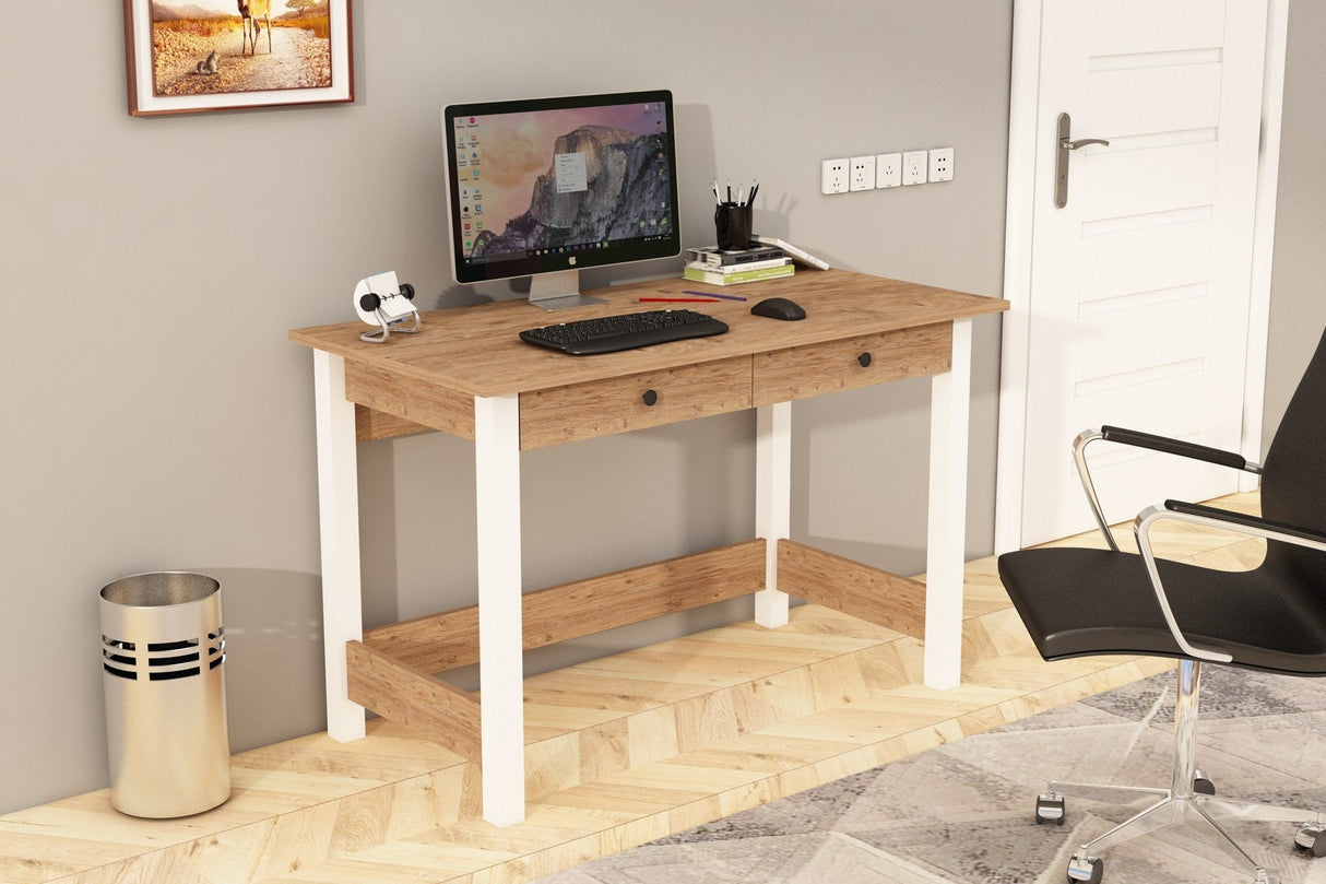 Birou Paris, Diverse culori, Diverse dimensiuni - Pin atlantic - Alb - 120x60x77 cm | SKU: 505CRL1112 | Birou Paris, varianta Pin atlantic - Alb - 120x60x77 cm, produs pentru amenajarea locuinței, disponibil online în România la CasaMob