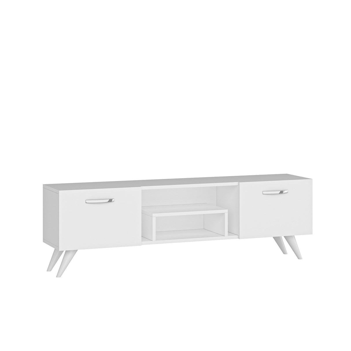 Comodă TV Irma, Diverse culori, 150x30x42 cm - Alb | SKU: 505CRL1710 | Comodă TV Irma, 150x30x42 cm, varianta Alb, produs pentru amenajarea locuinței, disponibil online în România la CasaMob