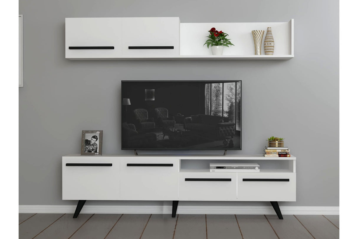Comodă TV Mono, Diverse culori, 180x30x46 cm - Alb | SKU: 505CRL1718 | Comodă TV Mono, 180x30x46 cm, varianta Alb, produs pentru amenajarea locuinței, disponibil online în România la CasaMob