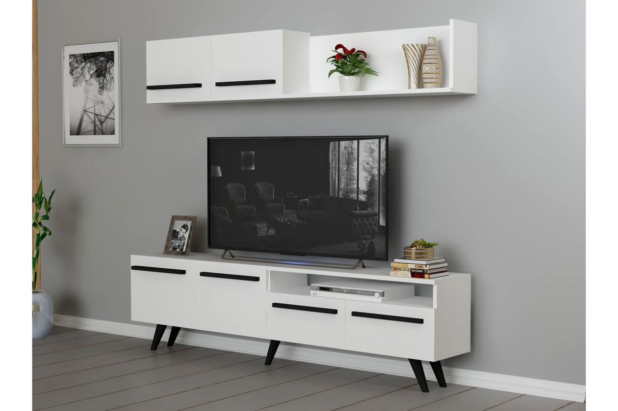 Comodă TV Mono, Diverse culori, 180x30x46 cm - Alb | SKU: 505CRL1718 | Comodă TV Mono, 180x30x46 cm, varianta Alb, produs pentru amenajarea locuinței, disponibil online în România la CasaMob