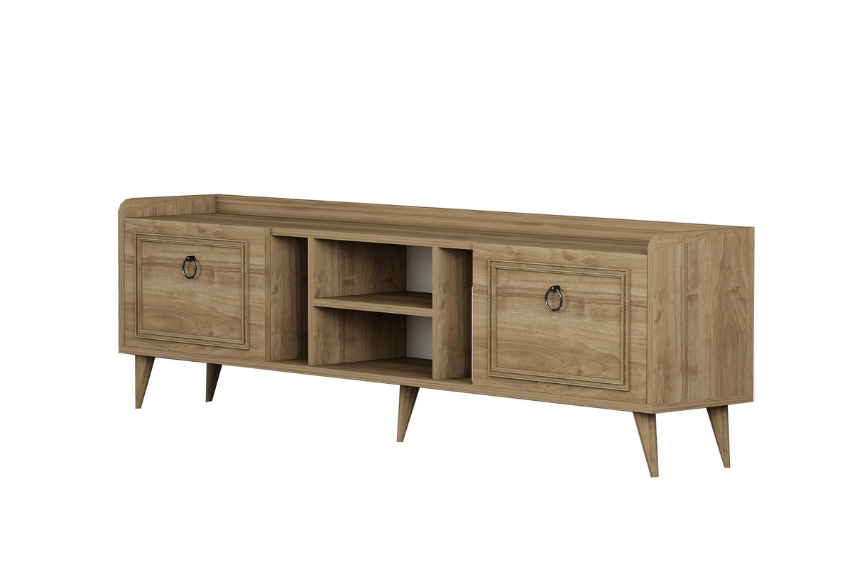 Comodă TV Rudy v2, Diverse culori, 180x35x55 cm - Nuc | SKU: 505CRL1722 | Comodă TV Rudy v2, 180x35x55 cm, varianta Nuc, produs pentru amenajarea locuinței, disponibil online în România la CasaMob