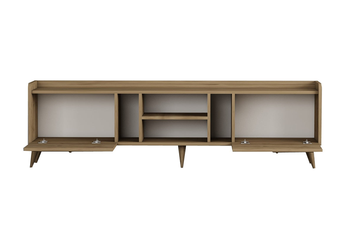 Comodă TV Rudy v2, Diverse culori, 180x35x55 cm - Nuc | SKU: 505CRL1722 | Comodă TV Rudy v2, 180x35x55 cm, varianta Nuc, produs pentru amenajarea locuinței, disponibil online în România la CasaMob