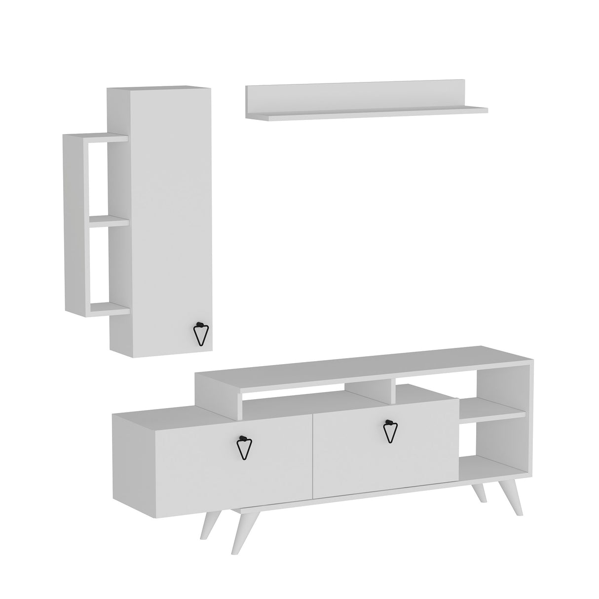 Comodă TV Clara, Diverse culori, 175x35x59 cm - Alb | SKU: 505CRL1922 | Comodă TV Clara, 175x35x59 cm, varianta Alb, produs pentru amenajarea locuinței, disponibil online în România la CasaMob