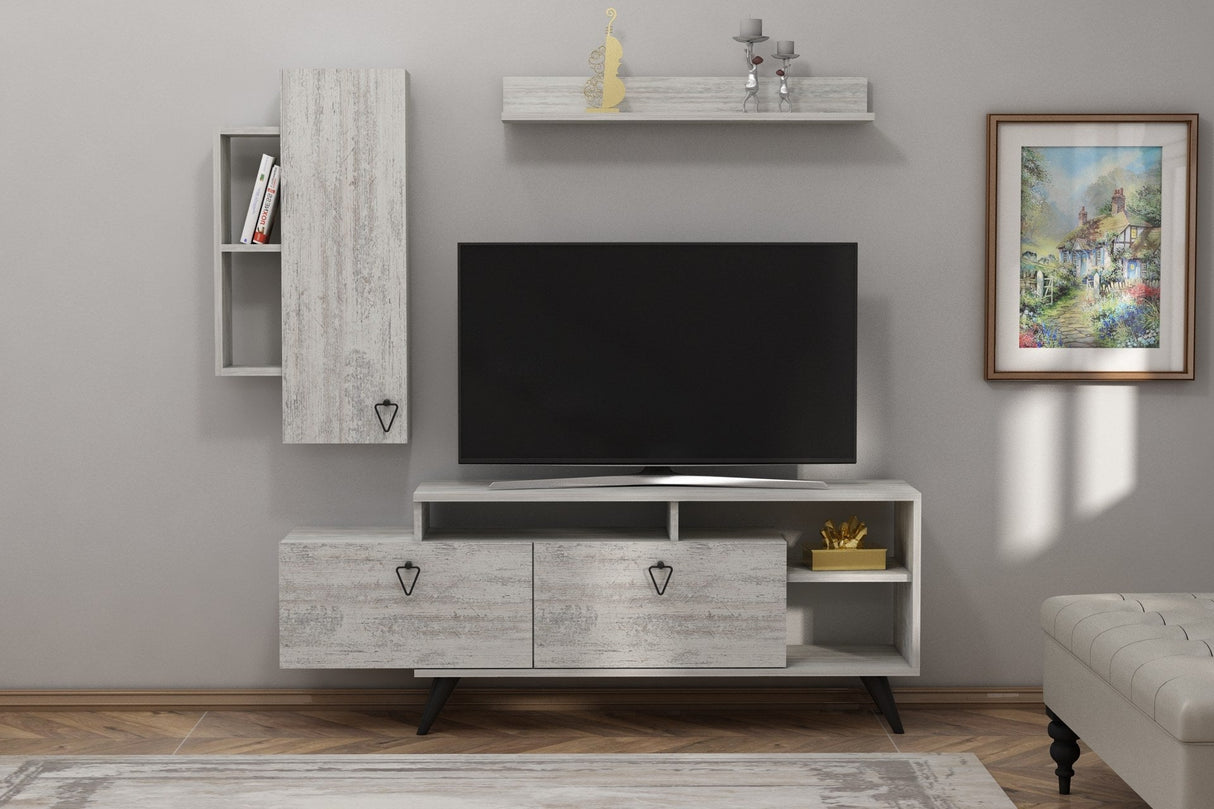 Comodă TV Clara, Diverse culori, 175x35x59 cm - Gri | SKU: 505CRL1924 | Comodă TV Clara, 175x35x59 cm, varianta Gri, produs pentru amenajarea locuinței, disponibil online în România la CasaMob
