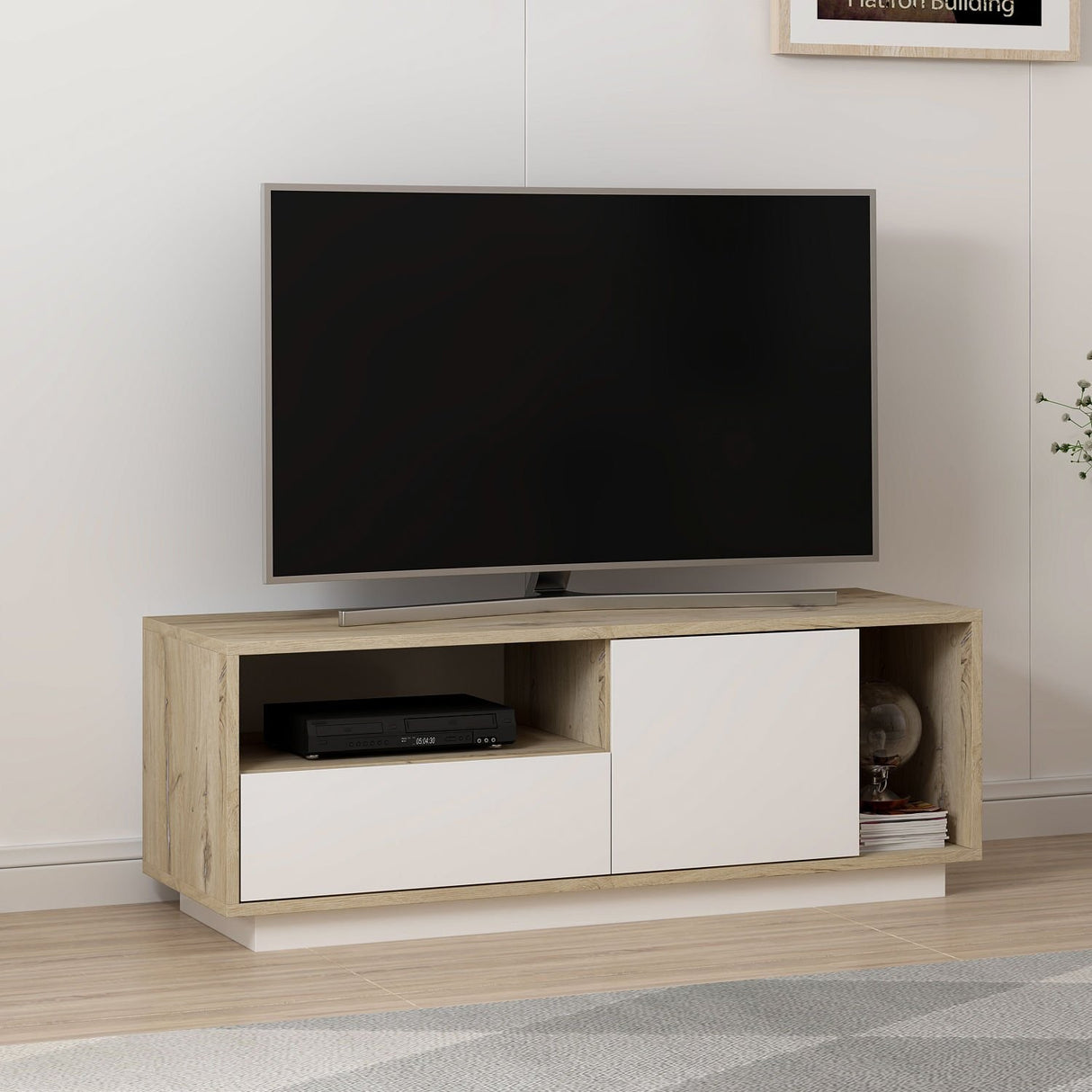 Comodă TV Dream - 8875, Alb, 120x40x44 cm