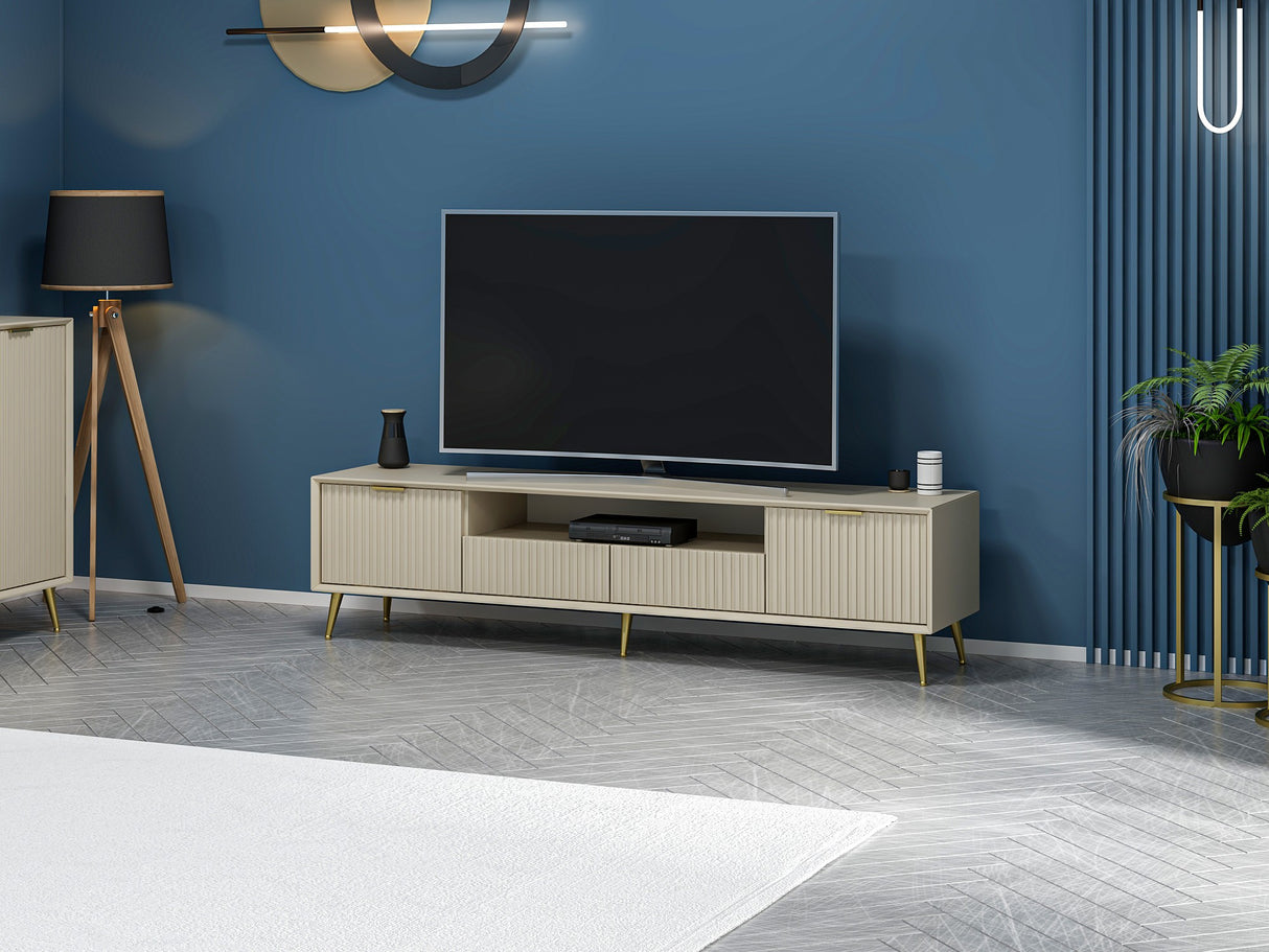 Comodă TV Luxe, Sandstone, 180x35x45 cm