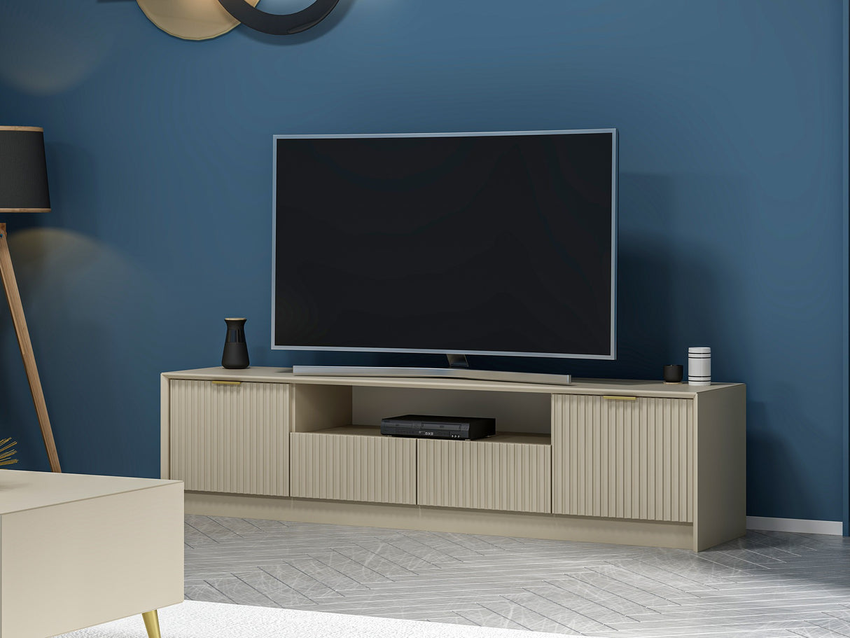 Comodă TV Luxe Bazalı, Sandstone, 180x35x45 cm