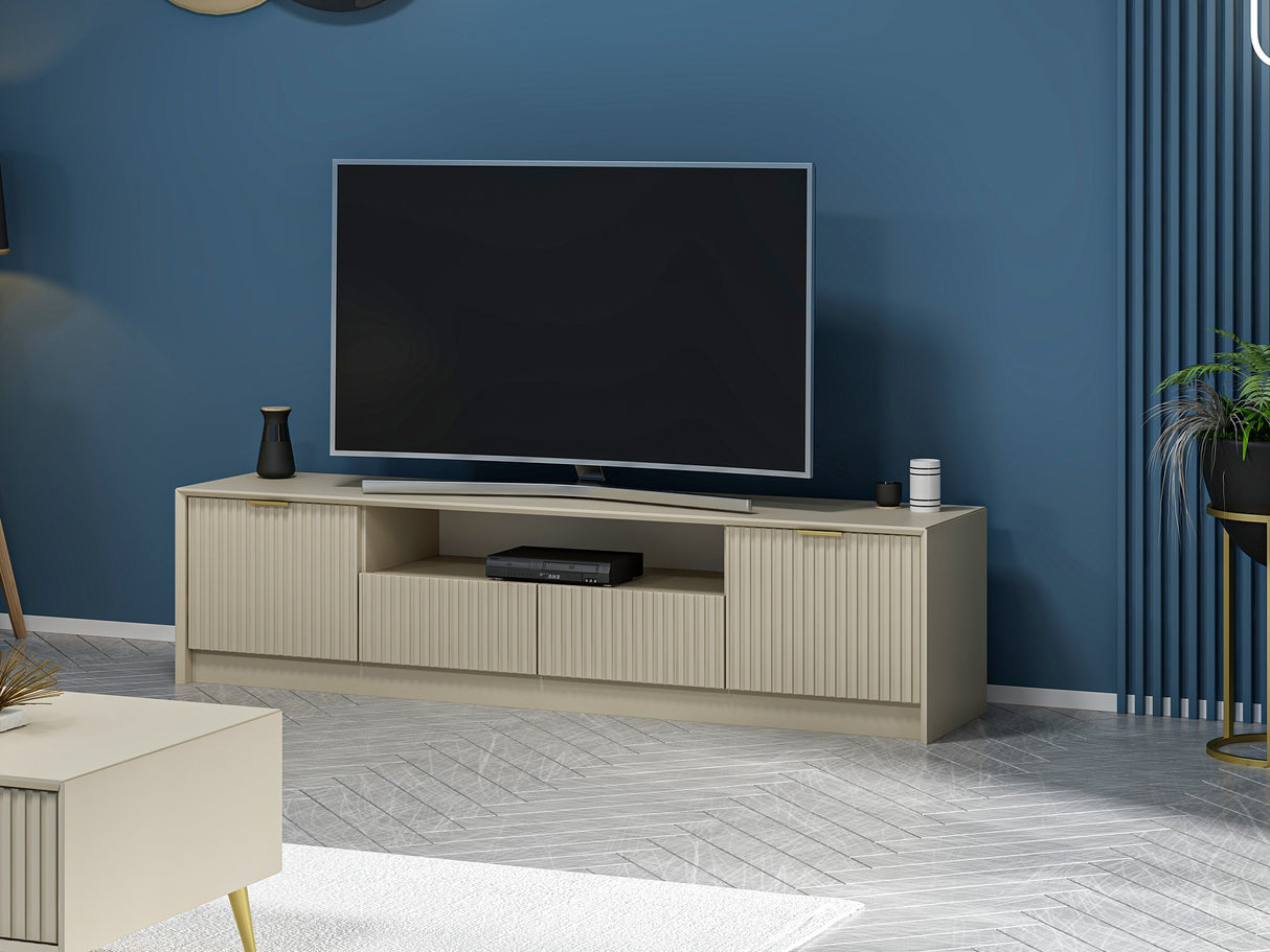 Comodă TV Luxe Bazalı, Sandstone, 180x35x45 cm