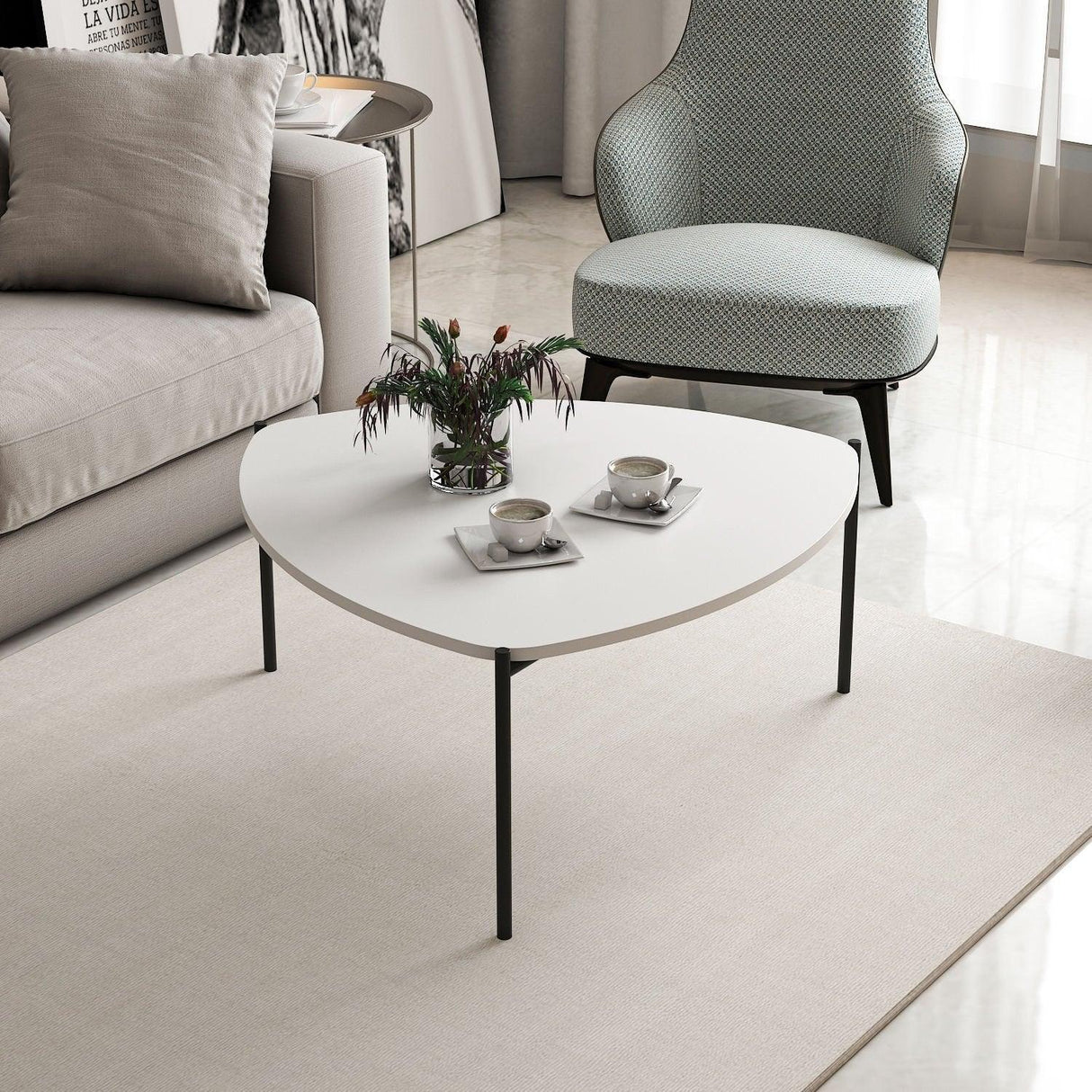 Măsuță de cafea Lenny, Diverse culori, Diverse configurații, Diverse dimensiuni - Alb - 90x89x40 cm - Standard | SKU: 506MNR1217 | Măsuță de cafea Lenny, varianta Alb - 90x89x40 cm - Standard, produs pentru amenajarea locuinței, disponibil online în România la CasaMob
