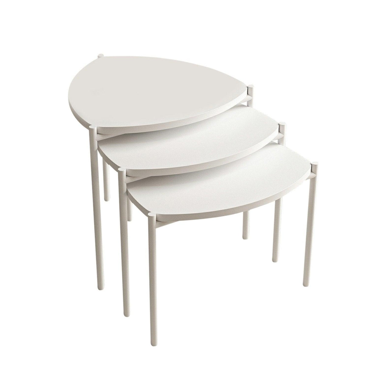 Măsuță de cafea Lenny, Diverse culori, Diverse configurații, Diverse dimensiuni - Alb - 45x45x45 cm - 3 bucăți | SKU: 506MNR1222 | Măsuță de cafea Lenny, varianta Alb - 45x45x45 cm - 3 bucăți, produs pentru amenajarea locuinței, disponibil online în România la CasaMob