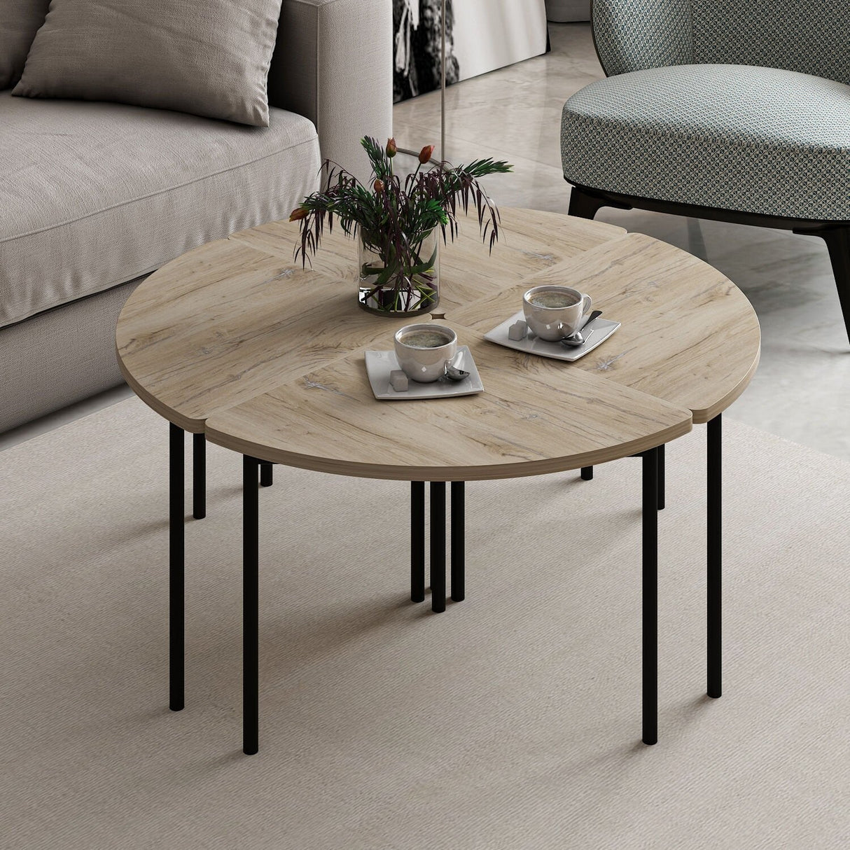 Mobila Emma 90x42 - Walnut, SKU 506MNR1243