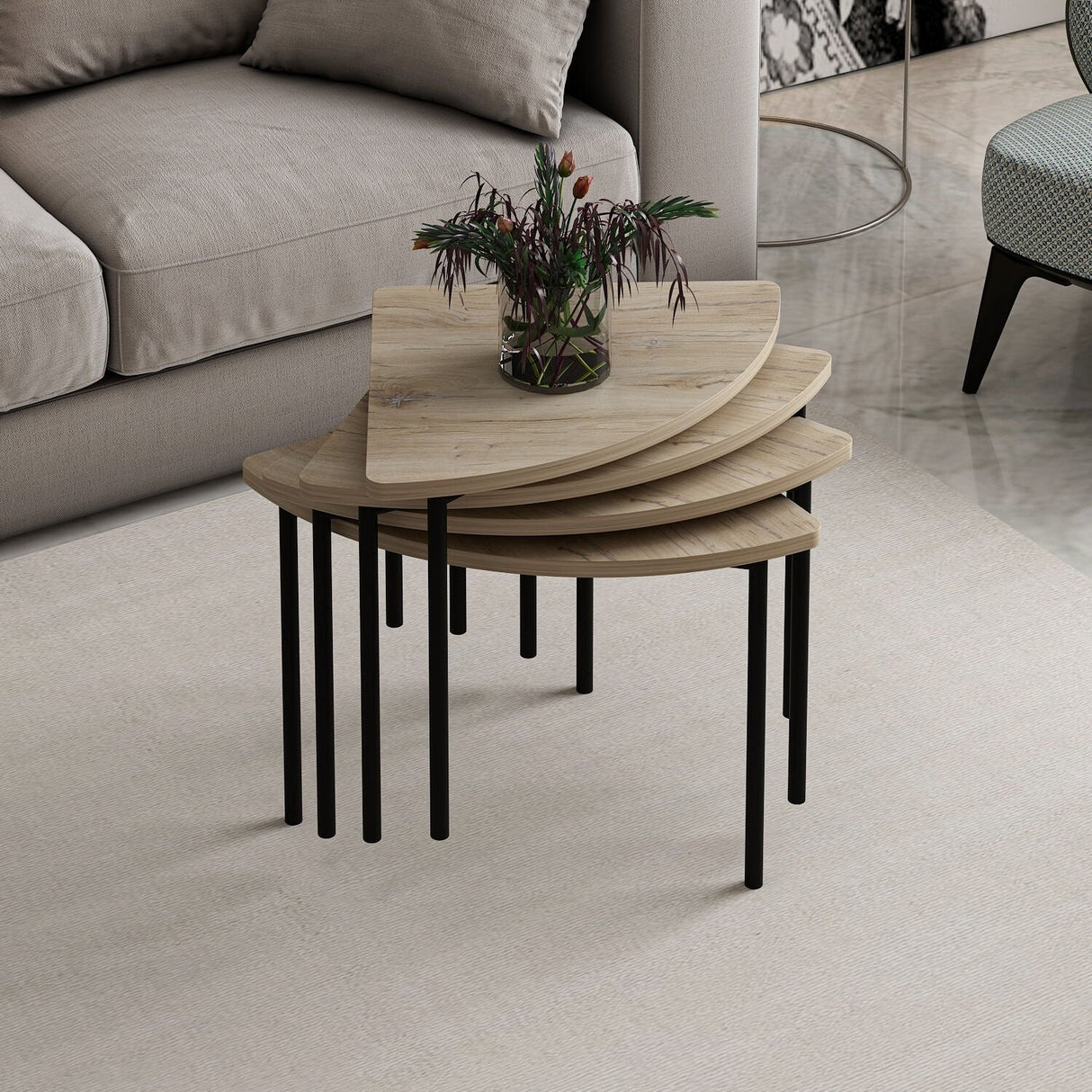 Mobila Emma 90x42 - Walnut, SKU 506MNR1243