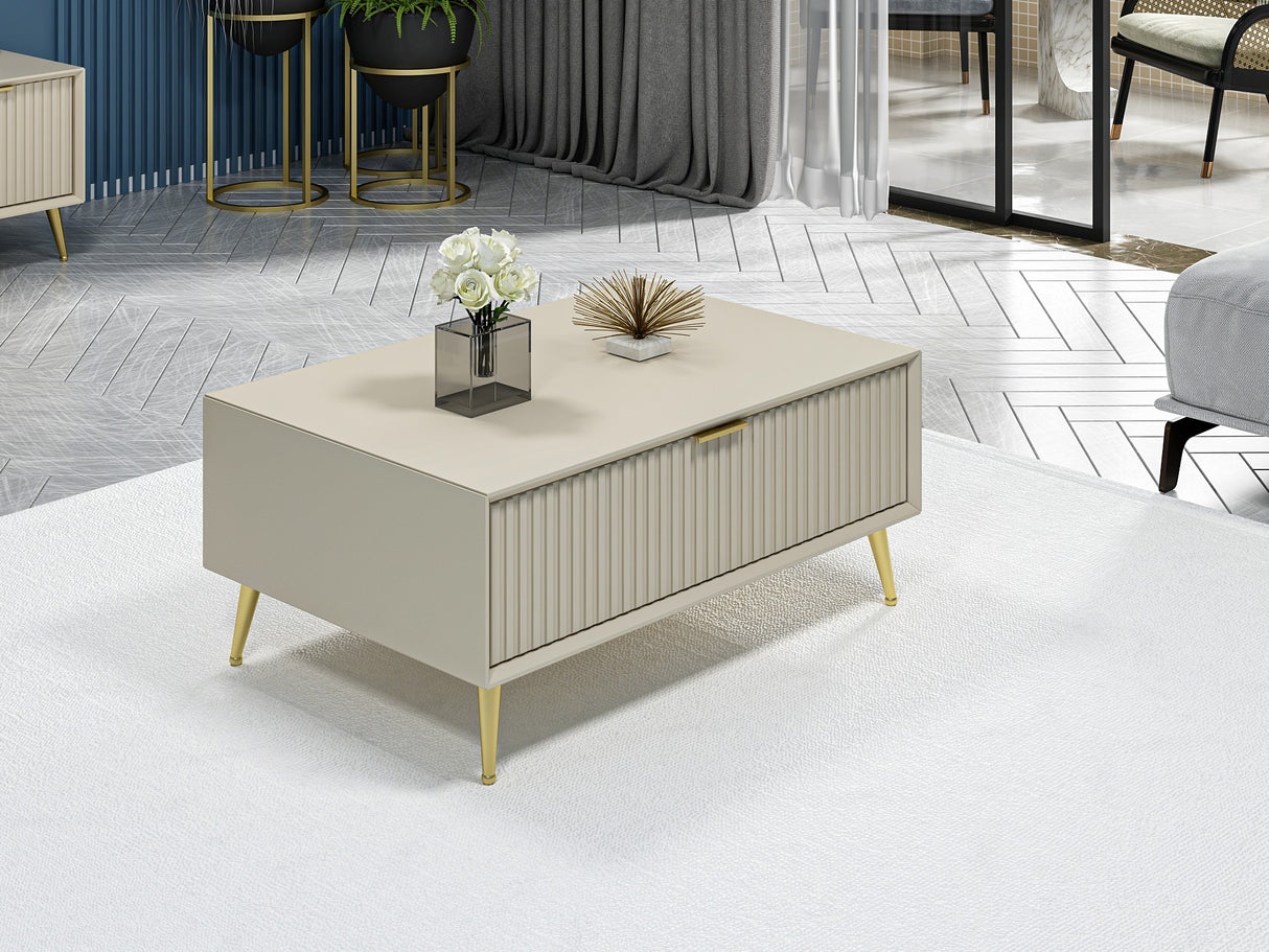 Măsuță de cafea Luxe, Sandstone, 90x60x40 cm