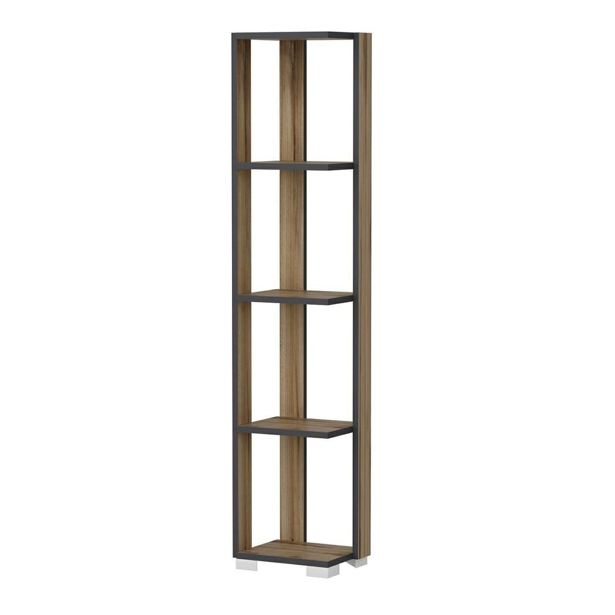 Bibliotecă Neg, Diverse culori, 34x26x153 cm - Nuc | SKU: 506MNR1401 | Bibliotecă Neg, 34x26x153 cm, varianta Nuc, produs pentru amenajarea locuinței, disponibil online în România la CasaMob